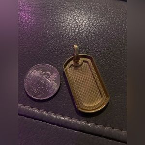 10k solid gold dog tag